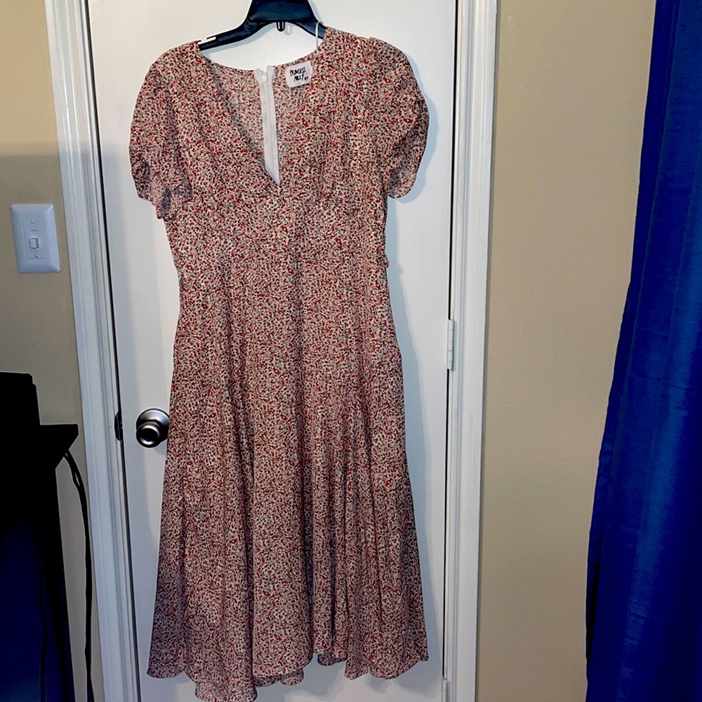 Princess Polly pink and white floral dress • US size 12